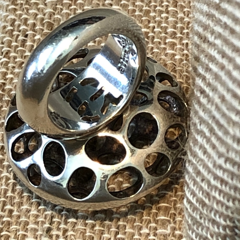 .950 silver statement ring and earrings jewelry set - Picture 6 of 16